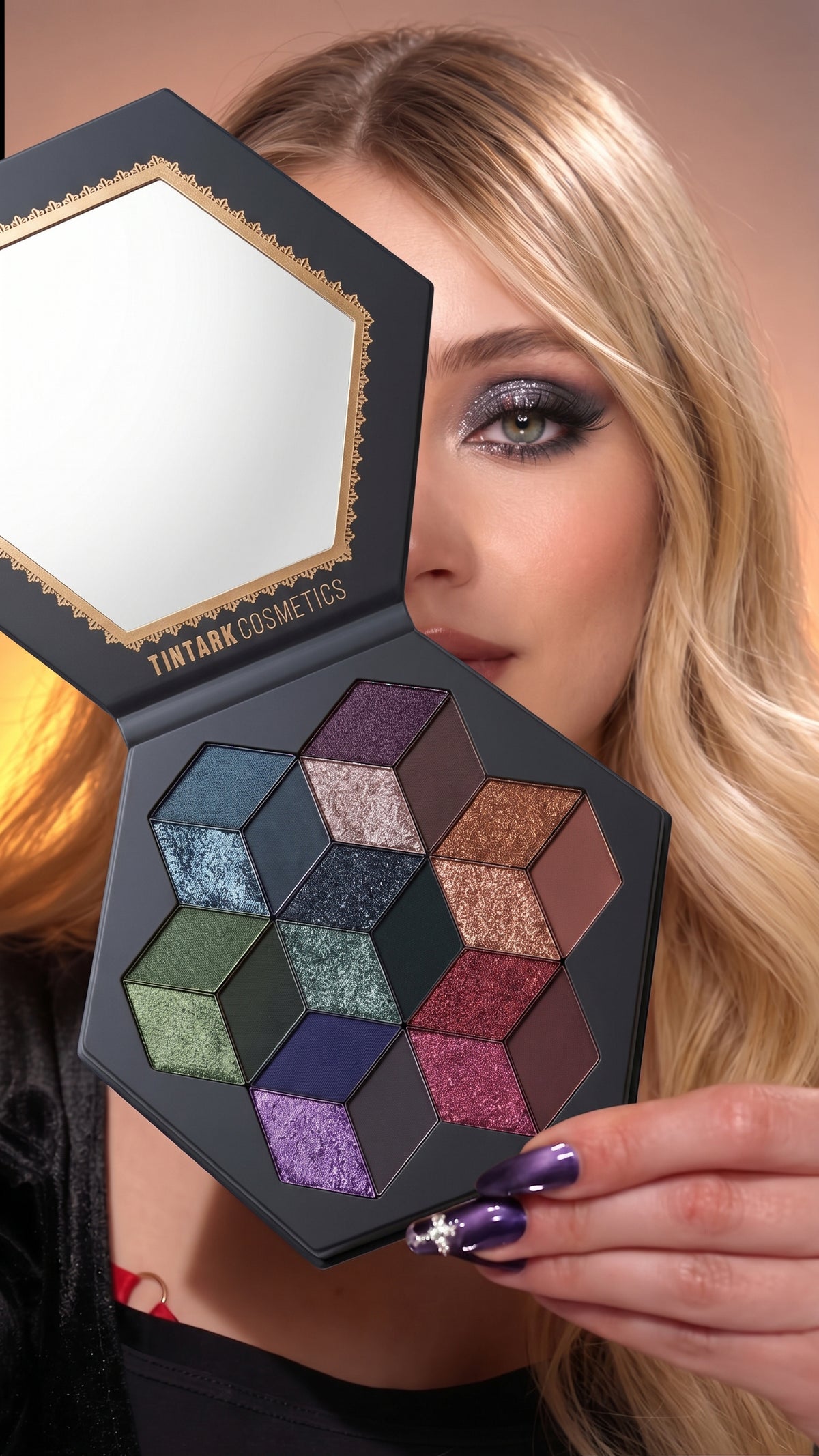 TINTARK Midnight Masquerade Black Spectrum Smokey Lidschatten-Palette