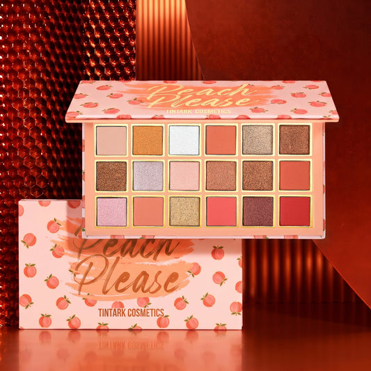 TINTARK 18-Shade Soft Glam Peach Please Eyeshadow Palette