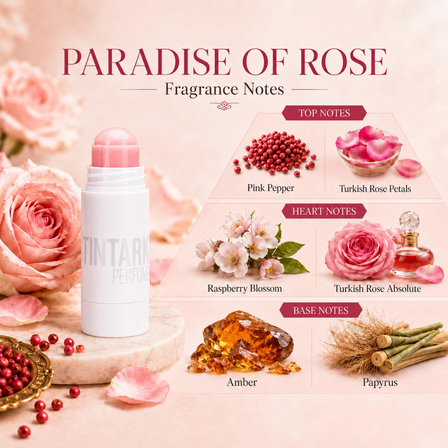 Stick Parfum Solide Tintark - 11 PARADIS DE ROSE
