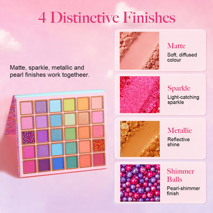 TINTARK Cloudy With a Chance of Sprinkles Eyeshadow Palette Colorful