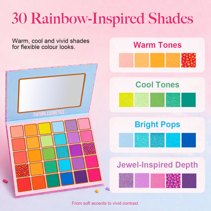 TINTARK Cloudy With a Chance of Sprinkles Eyeshadow Palette Colorful