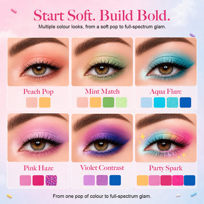 TINTARK Cloudy With a Chance of Sprinkles Eyeshadow Palette Colorful