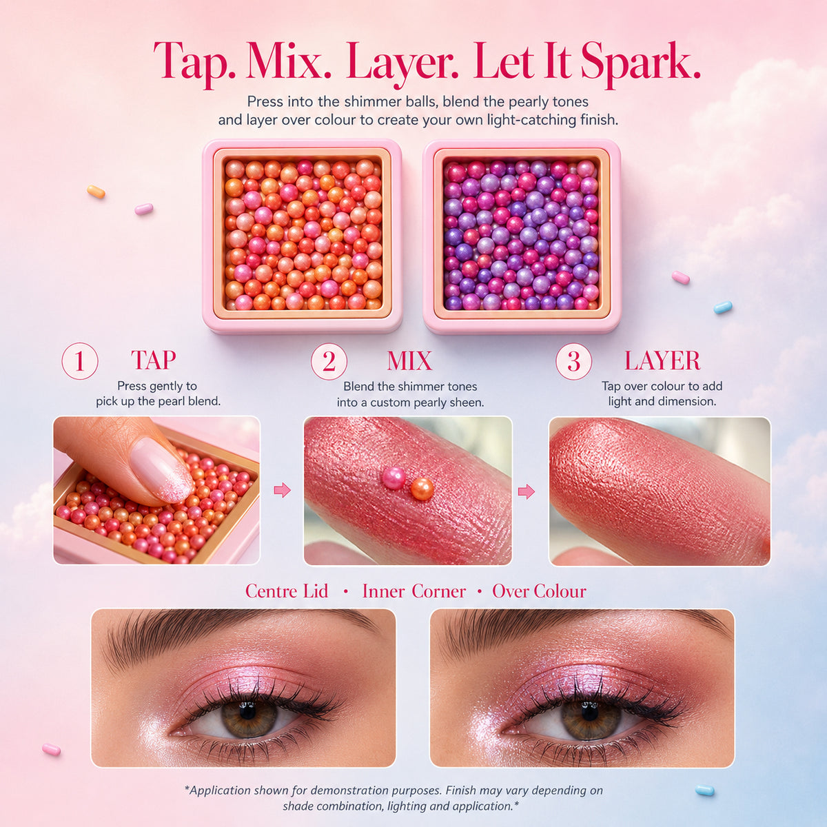 TINTARK Cloudy With a Chance of Sprinkles Eyeshadow Palette Colorful
