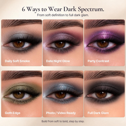 TINTARK Midnight Masquerade Black Spectrum Smokey Eyeshadow Palette