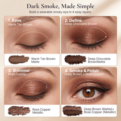 TINTARK Midnight Masquerade Black Spectrum Smokey Eyeshadow Palette