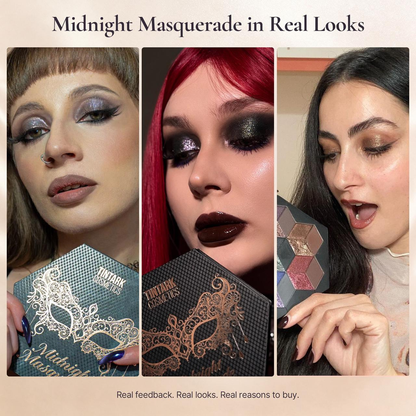 TINTARK Midnight Masquerade Black Spectrum Smokey Eyeshadow Palette