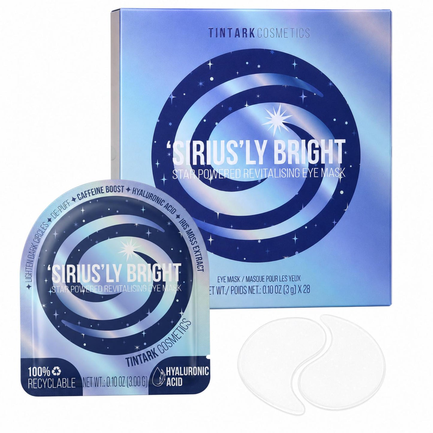 TINTARK Siriusly Bright Hydrogel Under Eye Patches, 28 Pairs