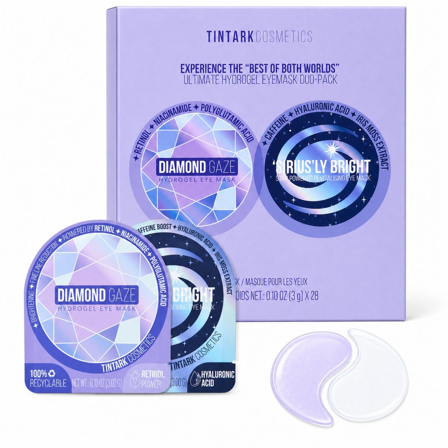 TINTARK Ultimate Duo Hydrogel Under Eye Patches, 28 Pairs