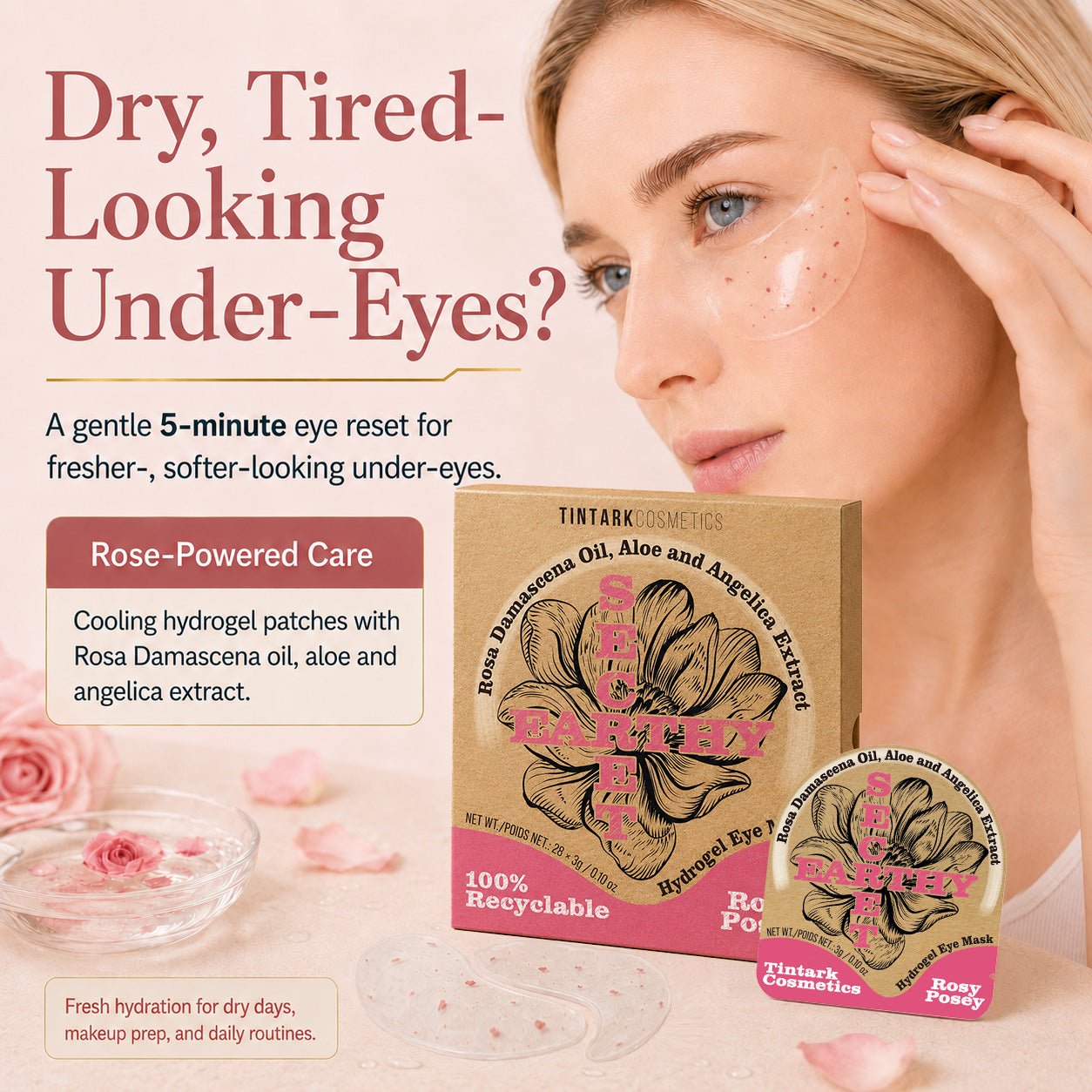 Rosy Posey Night Recovery Hydrogel Eye Patches