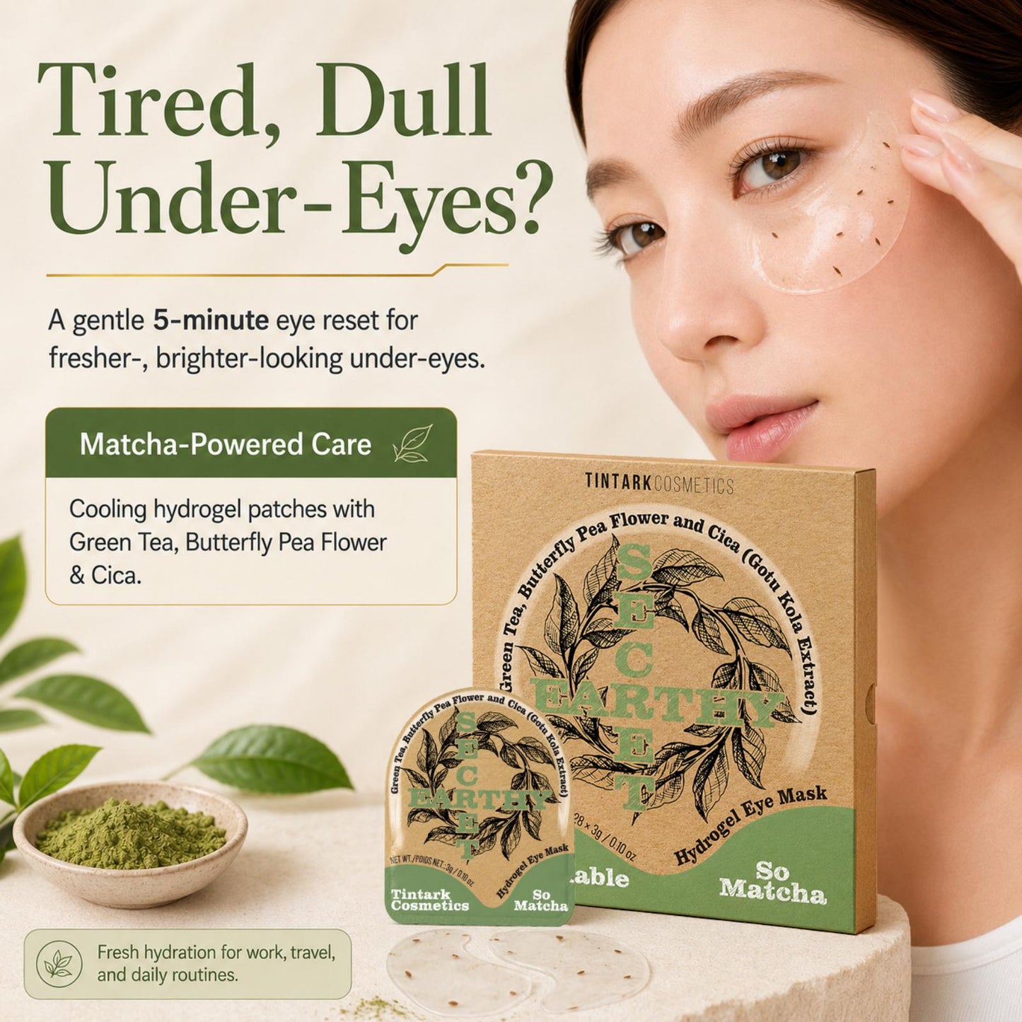 SoMatcha De-puffing Hydrogel Eye Patches