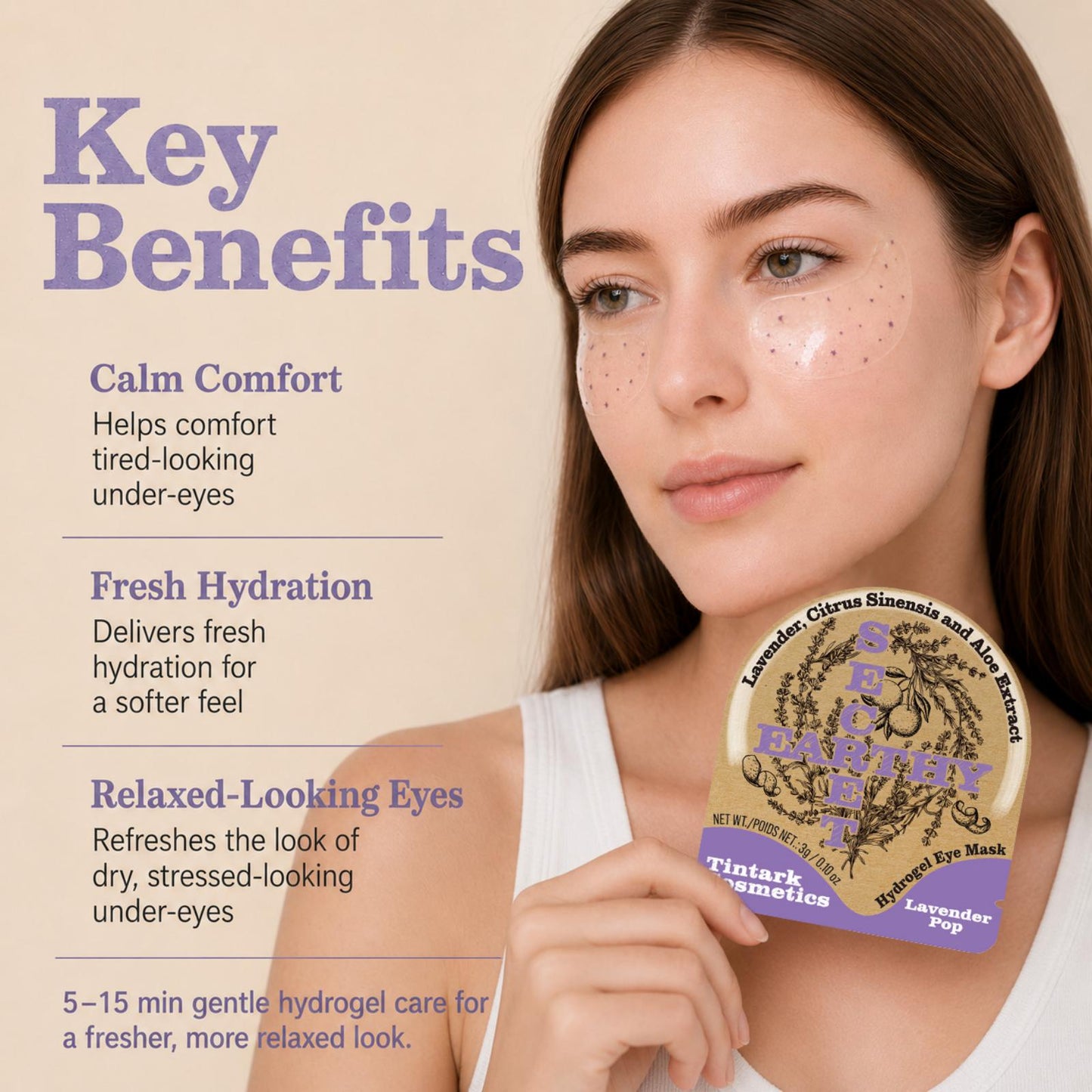 Lavender Pop De-puffing & Night Recovery Hydrogel Eye Patches