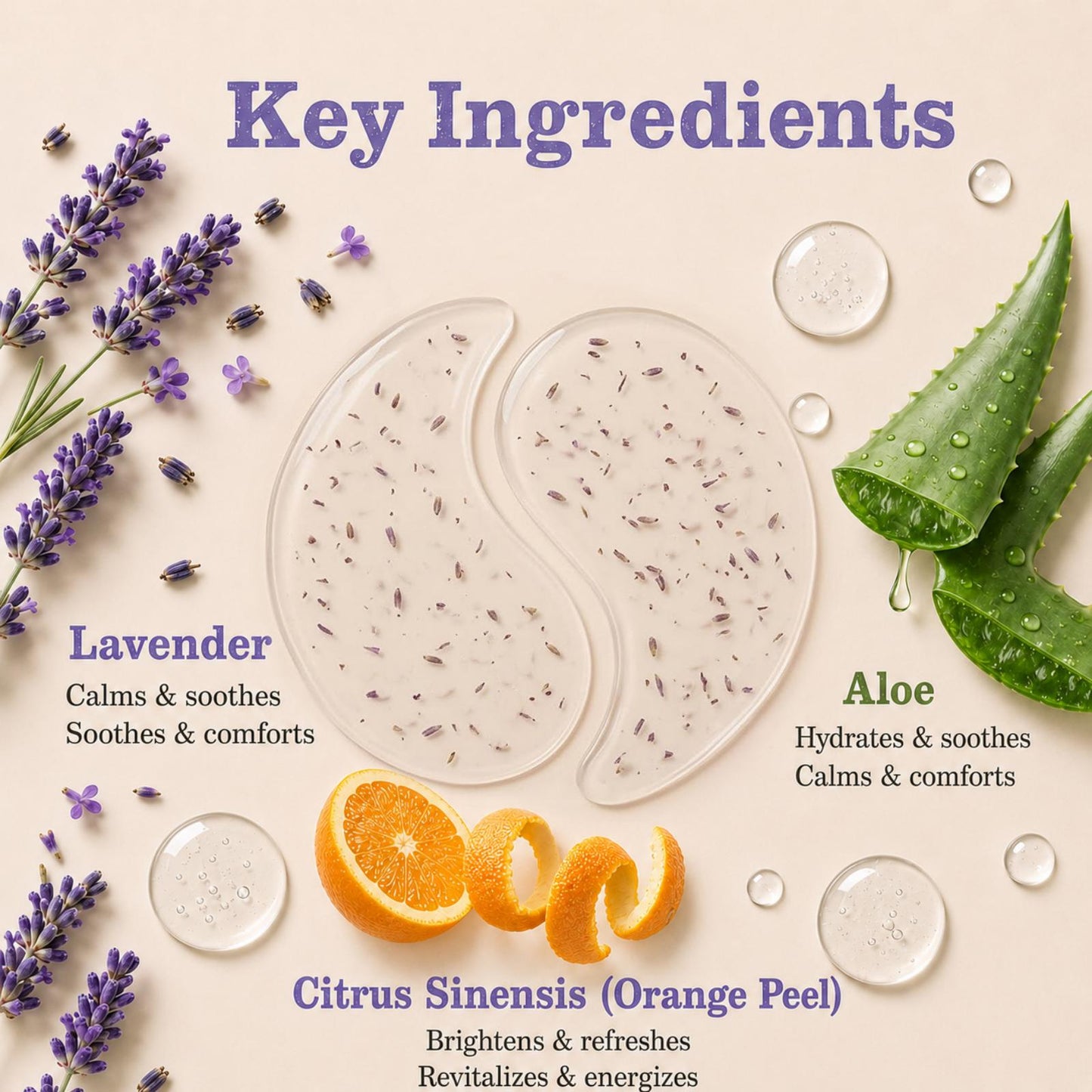 Lavender Pop De-puffing & Night Recovery Hydrogel Eye Patches