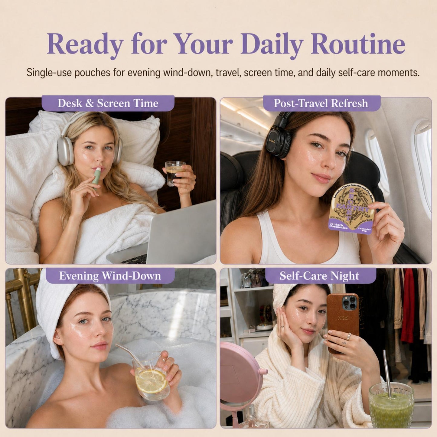 Lavender Pop De-puffing & Night Recovery Hydrogel Eye Patches