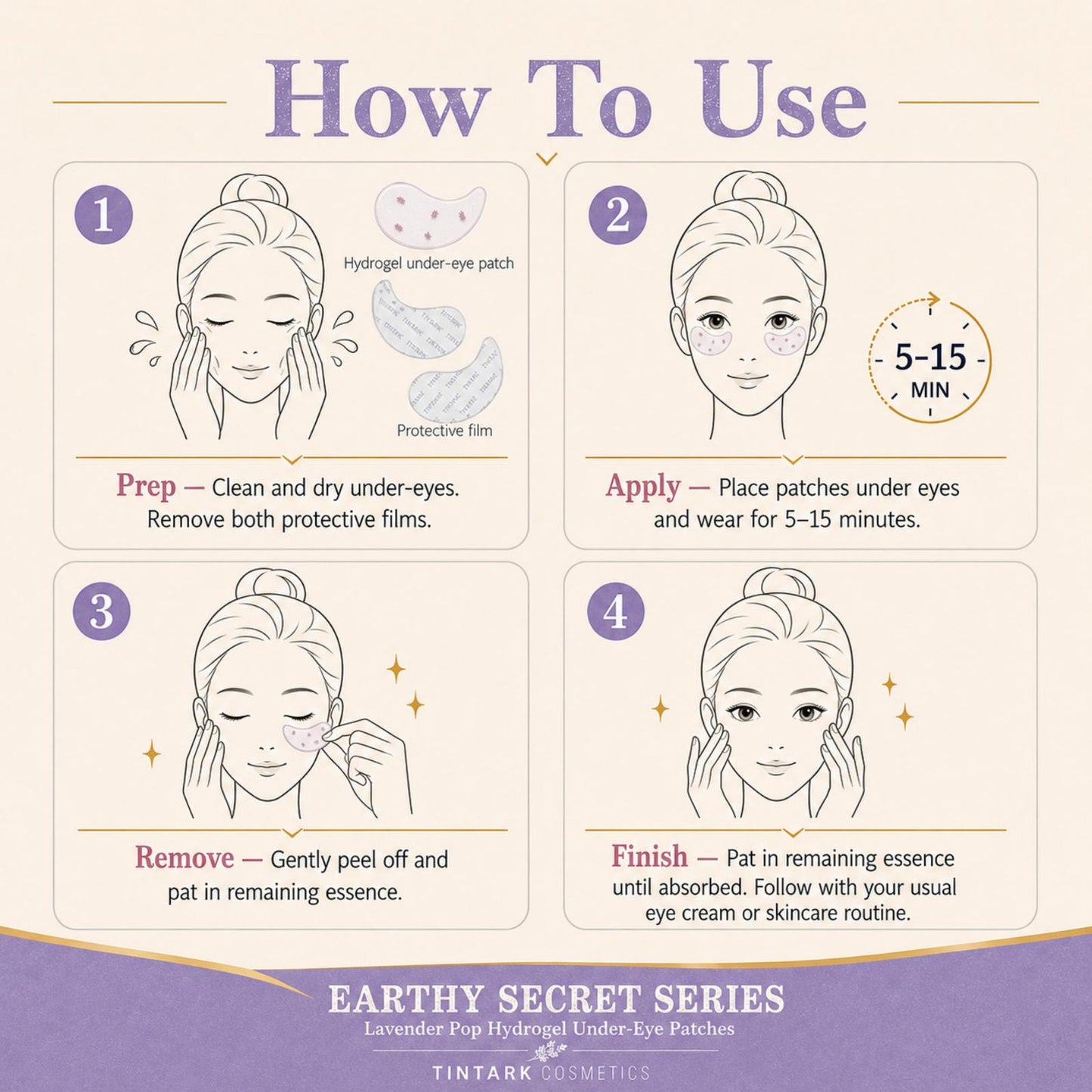 Lavender Pop De-puffing & Night Recovery Hydrogel Eye Patches