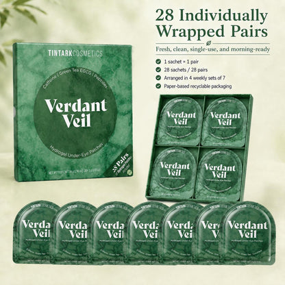 TINTARK Verdant Veil Hydrogel Under Eye Patches, 56 Pairs