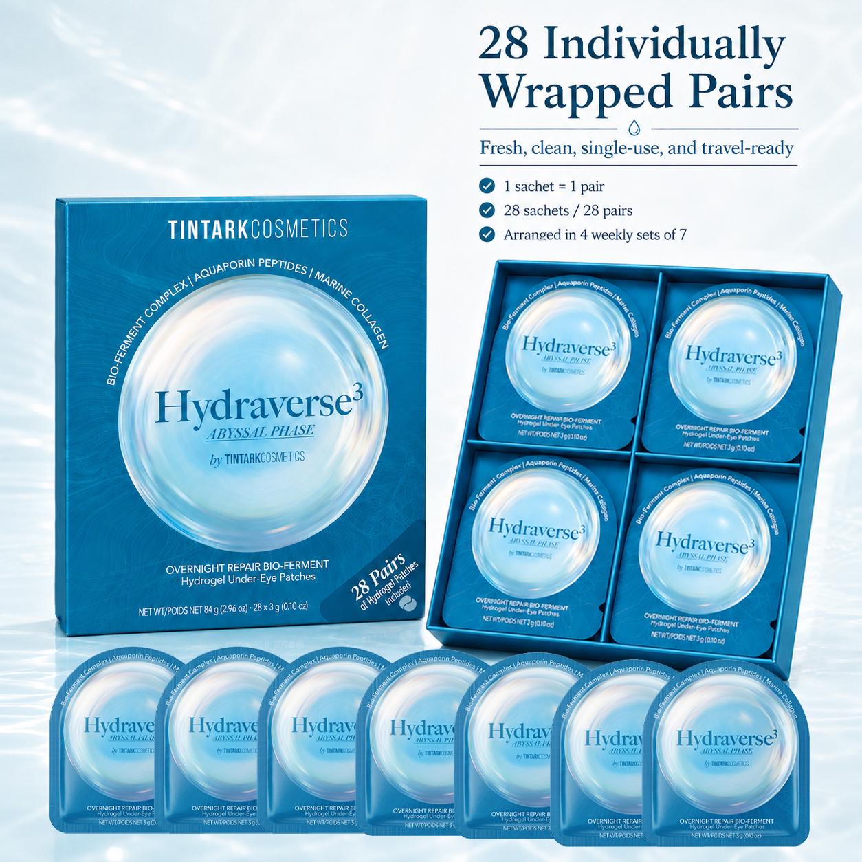 TINTARK Abyssal Phase Hydrogel Under Eye Patches, 28 Pairs