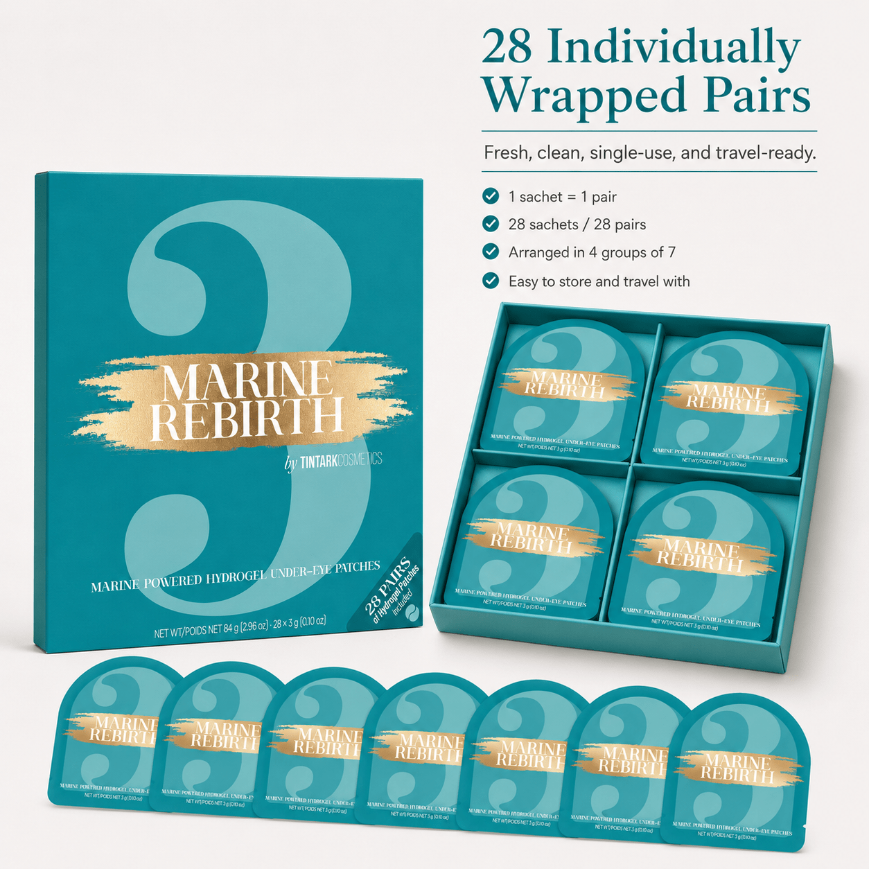 Marine Rebirth 3 Night Recovery Hydrogel Under-Eye Patches