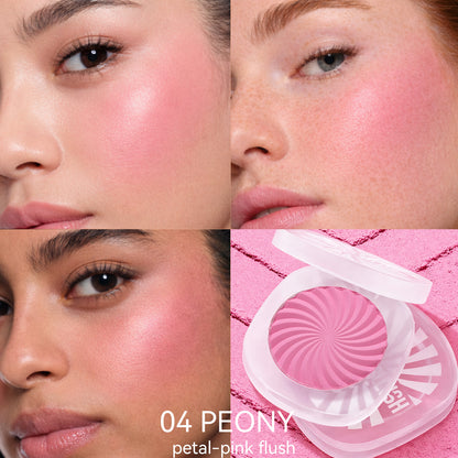 TINTARK Cheeky Blush Palette, Silky Matte Powder Blush, Peony