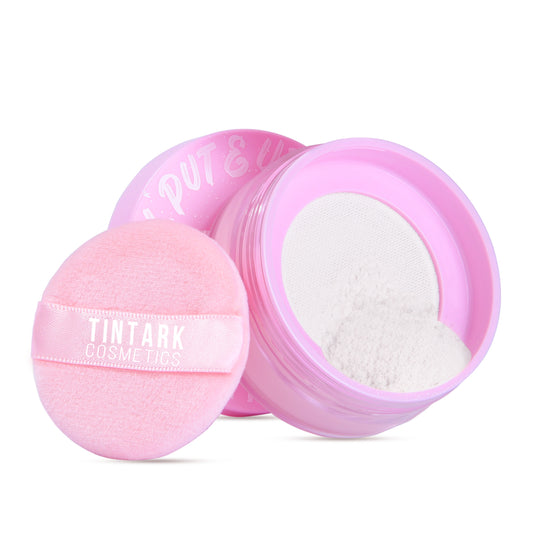 Loose Setting Powder with Puff for Dry Skin- 02 Translucent