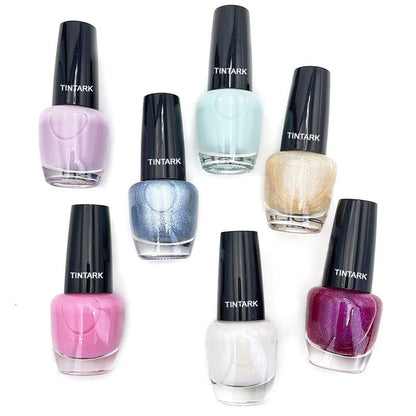 TINTARK Nail Polish Set Clear Gradient Glitter Fine Glitter Nail Art