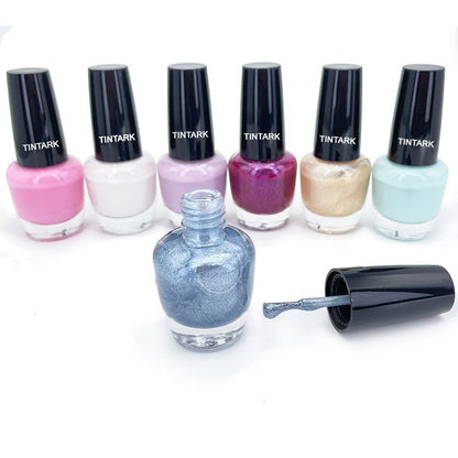 TINTARK Nail Polish Set Clear Gradient Glitter Fine Glitter Nail Art